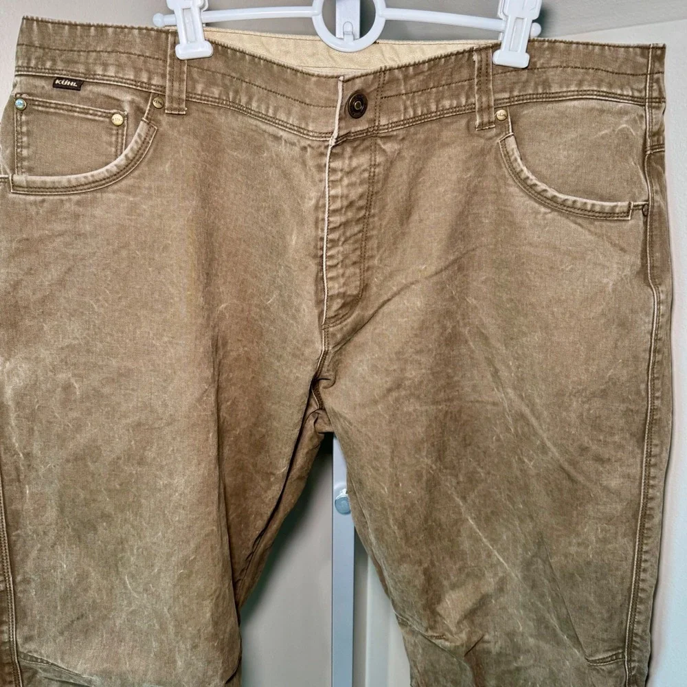 Kuhl Rydr Mens 42x32 Brown Vintage Patina Dye Rugged‎ Workwear Hiking Pants